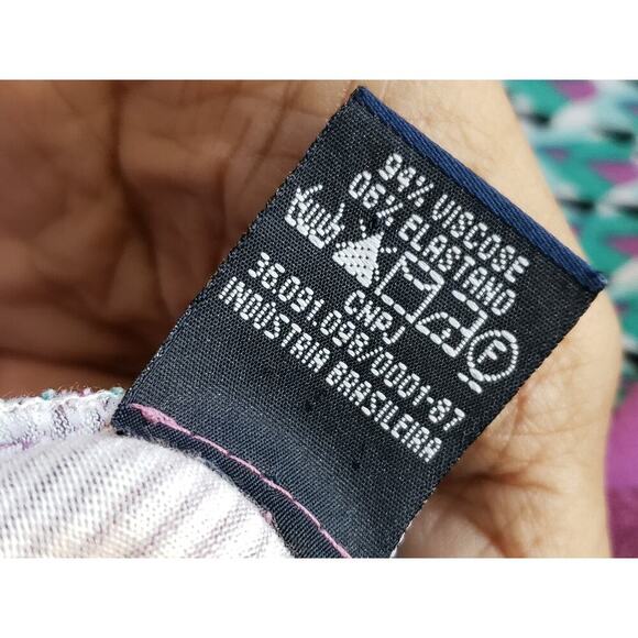 Luz & Sombra Long Maxi Dress Women Medium Multi Geo Print Wide Strap Square Neck - Picture 6 of 11